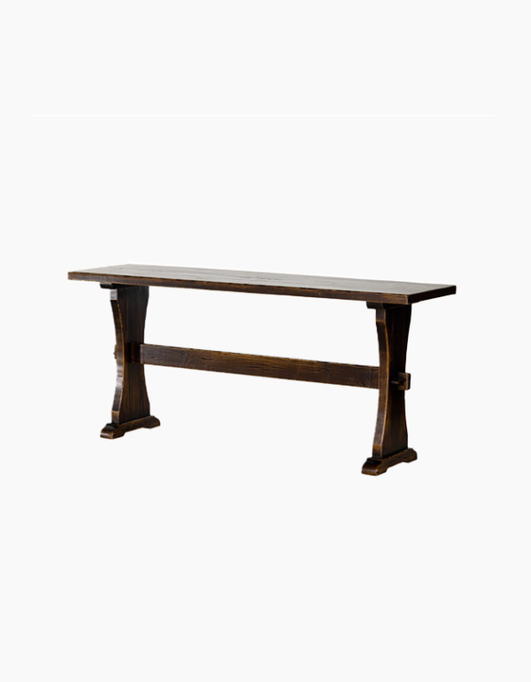 Trestle Console Table - Distressed Walnut